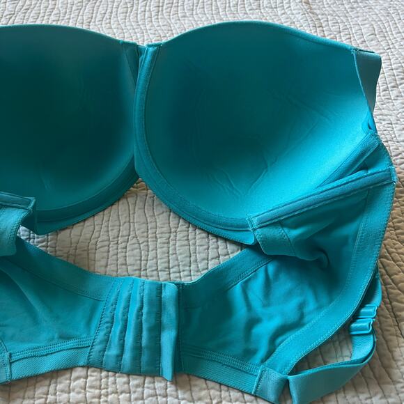 Ambrielle Bra Organic Cotton Full Coverage in Turquoise Infusion 44DD - Picture 4 of 7